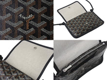 Load image into Gallery viewer, 極美品 GOYARD ゴヤール プリュメ ショルダーバッグ レザー PVC ブラックシルバー金具中古 4c074372