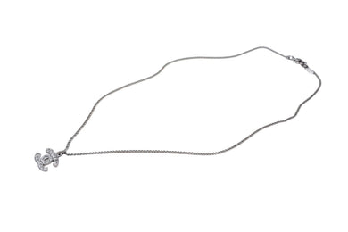 極美品 CHANEL シャネル ネックレス チョーカー ココマーク ラインストーン 09V メタル ラインストーン シルバー 美品 中古 4c075490