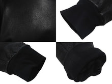 Load image into Gallery viewer, CHROME HEARTS クロムハーツ レザー スウェット ジャケット スターパッチ プルオーバー ブラック シルバー金具 美品 中古 4c075906
