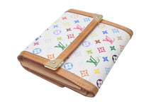 Load image into Gallery viewer, LOUIS VUITTON ルイ ヴィトン 財布 ポルトモネビエカルトクレディ M92983 モノグラム マルチカラー ホワイト 村上隆 ゴールド金具 良品 中古 4c076220