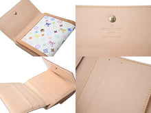 Load image into Gallery viewer, LOUIS VUITTON ルイ ヴィトン 財布 ポルトモネビエカルトクレディ M92983 モノグラム マルチカラー ホワイト 村上隆 ゴールド金具 良品 中古 4c076220