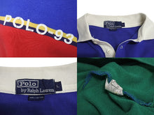 Load image into Gallery viewer, POLO RALPH LAUREN ポロ ラルフローレン ポロシャツ 90s サイズL マルチカラー レッド グリーン ブルー 中古 美品 4C070940