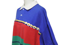 Load image into Gallery viewer, POLO RALPH LAUREN ポロ ラルフローレン ポロシャツ 90s サイズL マルチカラー レッド グリーン ブルー 中古 美品 4C070940