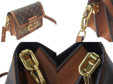 Load image into Gallery viewer, LOUIS VUITTON ルイヴィトン モノグラム リバース ドーフィーヌ ミニ ショルダーバッグ M45959 ブラウン モノグラムキャンバス レザー ゴールド金具 美品 中古 4c072831