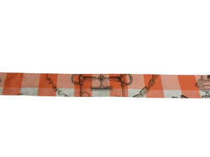 HERMES エルメス ツイリー モール エ グルメット ヴィシー シルク ピンク フランス製 スカーフ 美品 中古 4c074862
