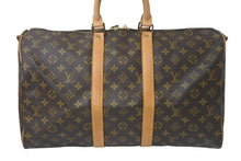 Load image into Gallery viewer, LOUIS VUITTON ルイヴィトン ボストンバッグ M41418 キーポルバンドリエール45 ブラウン PVC ヌメ革 ゴールド金具 美品 中古 4c075989
