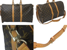 Load image into Gallery viewer, LOUIS VUITTON ルイヴィトン ボストンバッグ M41418 キーポルバンドリエール45 ブラウン PVC ヌメ革 ゴールド金具 美品 中古 4c075989