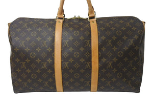 LOUIS VUITTON ルイヴィトン キーポルバンドリエール50 ボストンバッグ M41416 モノグラムキャンバス ブラウン 美品 中古 4c076505