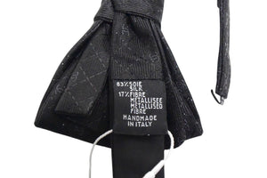 新品未使用 CHANEL シャネル 蝶ネクタイ リボンタイ チョーカー ココマーク キルティングデザイン シルク ブラック 中古 4c075580