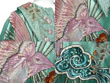 Load image into Gallery viewer, GUCCI グッチ 17AW ビジュー 着物 ミケーレ ミントグリーン 刺繍 パール スパンコール 希少 488385 サイズ40 美品 中古 50009