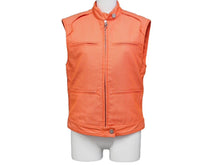 Load image into Gallery viewer, 極美品 CHANEL シャネル セットアップ スポーツ ベスト パンツ 02S P19432 P19677 ココマーク オレンジ シルバー金具 38 中古 50056