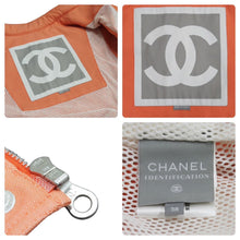 Load image into Gallery viewer, 極美品 CHANEL シャネル セットアップ スポーツ ベスト パンツ 02S P19432 P19677 ココマーク オレンジ シルバー金具 38 中古 50056