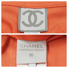 Load image into Gallery viewer, 極美品 CHANEL シャネル セットアップ スポーツ ベスト パンツ 02S P19432 P19677 ココマーク オレンジ シルバー金具 38 中古 50056