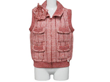 Load image into Gallery viewer, CHANEL シャネル セットアップ ツィード ヴィンテージ ベスト パンツ 01P P17763 P17486 ピンク サイズ38 美品 中古 50069