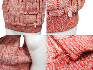 CHANEL シャネル セットアップ ツィード ヴィンテージ ベスト パンツ 01P P17763 P17486 ピンク サイズ38 美品 中古 50069