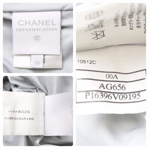 CHANEL シャネル スポーツ セットアップ ダウンジャケット パンツ P16396V09195 ポリアミド ホワイト サイズ38 美品 中古 50074