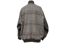Load image into Gallery viewer, ISSEY MIYAKE IS イッセイミヤケ ツモリチサト期 ロゴ レザー×ツイード ジャケット 9号 RG34016 ブラウン 美品 中古 50146