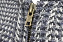 Load image into Gallery viewer, ISSEY MIYAKE IS イッセイミヤケ ツモリチサト期 ロゴ レザー×ツイード ジャケット 9号 RG33056 グレー 美品 中古 50153