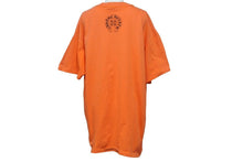 Load image into Gallery viewer, ChromeHearts クロムハーツ ダガー 半袖Tシャツ ロゴ トップス USA製 コットン オレンジ サイズL 良品 中古 50202