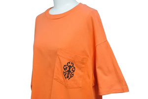 ChromeHearts クロムハーツ ダガー 半袖Tシャツ ロゴ トップス USA製 コットン オレンジ サイズL 良品 中古 50202
