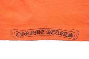 ChromeHearts クロムハーツ ダガー 半袖Tシャツ ロゴ トップス USA製 コットン オレンジ サイズL 良品 中古 50202