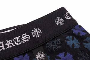 極美品 CHROME HEARTS クロムハーツ パンツ レギンス 総柄 ブラック コットン サイズL CH3308 中古 50219