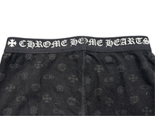 Load image into Gallery viewer, 新品未使用 CHROME HEARTS クロムハーツ ホースシュー レギンス ボトムス 総柄 ブラック ホワイト コットン サイズXS 中古 4b005023