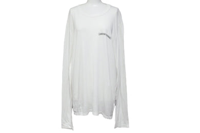 CHROME HEARTS クロムハーツ 長袖Ｔシャツ CHクロス ホワイト コットン サイズM アメリカ製 美品 中古 50244