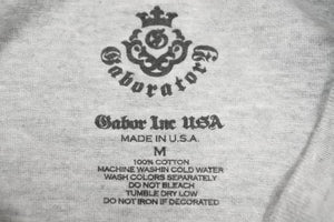Gaboratory 半袖Tシャツ Mサイズ ガボラトリー GABOR ガボール シルバー アクセサリー グレー デカロゴ 中古 50247