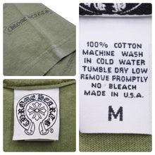 Load image into Gallery viewer, CHROME HEARTS クロムハーツ プリント 半袖Ｔシャツ カーキ 緑 ロゴ トップス 中古 50256