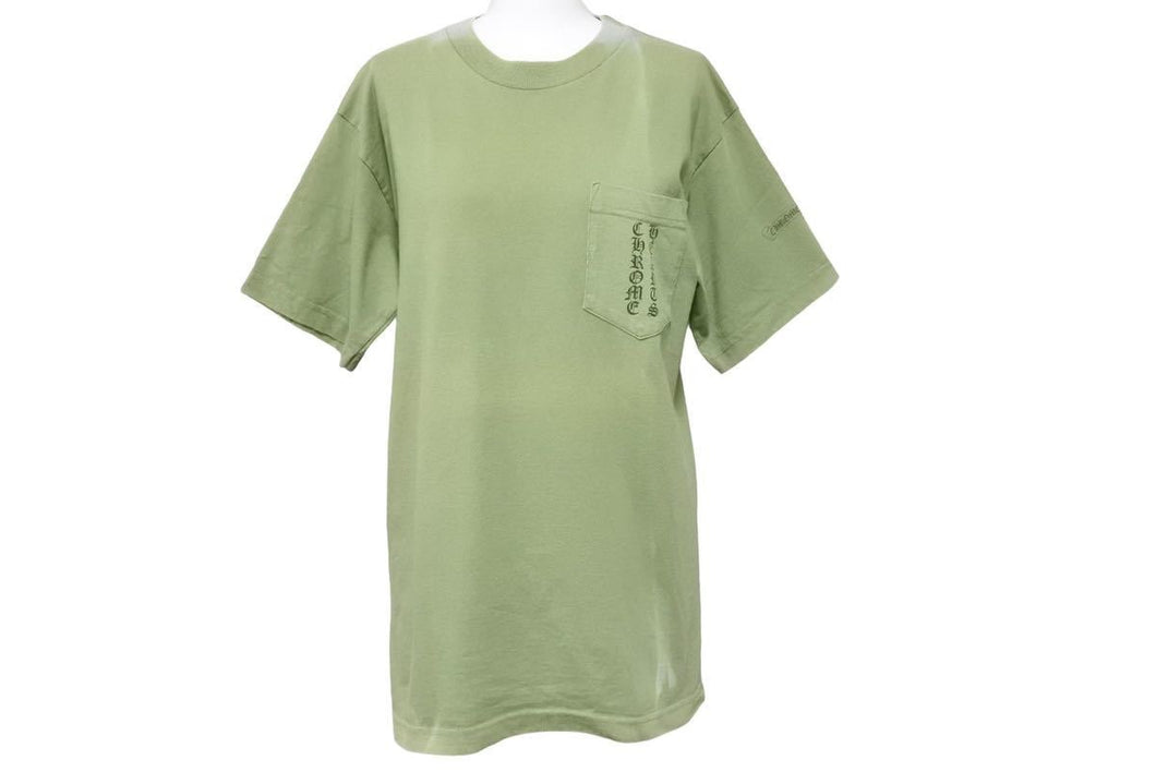 CHROME HEARTS クロムハーツ プリント 半袖Ｔシャツ カーキ 緑 ロゴ トップス 中古 50256