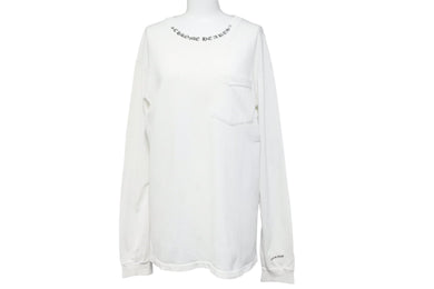 CHROME HEARTS クロムハーツ 長袖Ｔシャツ ダガーモチーフ ホワイト コットン サイズM アメリカ製 美品 中古 50260