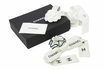 極美品 CHANEL シャネル ロゴ シュシュ 23P ヘアアクセサリーファッション雑貨 小物 リボン 中古 50493