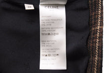 Load image into Gallery viewer, 極美品 CELINE セリーヌ クロップトップ 21AW フランネル チェック 2B543344P ブラウン サイズ38 レーヨン ウール 中古 50523