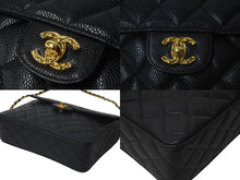 Load image into Gallery viewer, CHANEL シャネル ビジューチェーンショルダーバッグ マトラッセ 玉付きキャビアスキン 2番台 1992年 ブラック 美品 中古 50603