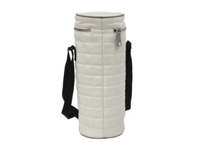 CHANEL シャネル SPORTSLINE スポーツライン ドリンクケース ショルダー ナイロン ホワイト ブラック シルバー 美品 中古 50625