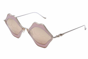 極美品 CHROME HEARTS クロムハーツ メガネ サングラス PPO CHOMPER ゴールド ピンク 24K サイズ55□20 中古 50750