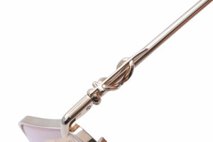 極美品 CHROME HEARTS クロムハーツ メガネ サングラス PPO CHOMPER ゴールド ピンク 24K サイズ55□20 中古 50750