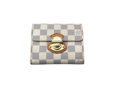 LOUIS VUITTON ルイヴィトン ポルトフォイユ ジョイ 三つ折り財布 N60030 ダミエ アズール ホワイト グレー PVC 美品 中古 65076