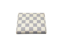 画像をギャラリービューアに読み込む, LOUIS VUITTON ルイヴィトン ポルトフォイユ ジョイ 三つ折り財布 N60030 ダミエ アズール ホワイト グレー PVC 美品 中古 65076