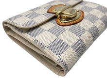 画像をギャラリービューアに読み込む, LOUIS VUITTON ルイヴィトン ポルトフォイユ ジョイ 三つ折り財布 N60030 ダミエ アズール ホワイト グレー PVC 美品 中古 65076