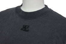 Load image into Gallery viewer, courreges paris クレージュ 半袖Tシャツ クロップド XS 223JTS077JS00719071 グレー コットン 美品 中古 50807