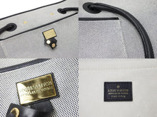Load image into Gallery viewer, LOUISVUITTON ルイヴィトン トラベラー アーティクル ダ ヴォワヤージュ トートバッグ M92806 グレー ブラック 美品 中古 50878