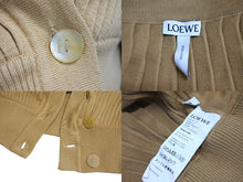 Load image into Gallery viewer, LOEWE ロエベ ストライプ ニットセーター カーディガン 22AW イタリア製 ウール ブラウン サイズS 美品 中古 50949