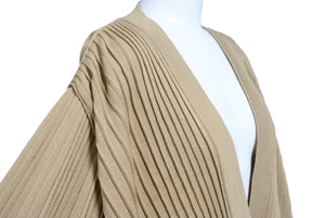 LOEWE ロエベ ストライプ ニットセーター カーディガン 22AW イタリア製 ウール ブラウン サイズS 美品 中古 50949