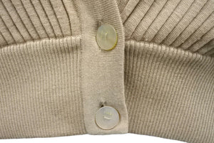 LOEWE ロエベ ストライプ ニットセーター カーディガン 22AW イタリア製 ウール ブラウン サイズS 美品 中古 50949