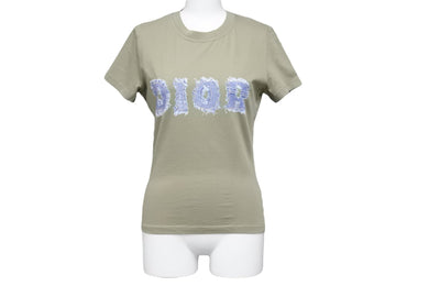 Christian Dior クリスチャンディオール 半袖Ｔシャツ ジャドール 3P16155024 コットン カーキ サイズ38 美品 中古 51073