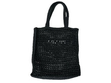 画像をギャラリービューアに読み込む, 同様品 PRADA プラダ ラフィア トートバッグ カゴバッグ1BG393 ストロー ウィッカー ブラック ホワイト 中古 51080 