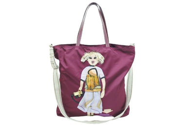 PRADA プラダ ロボットモチーフナイロンショルダーバッグ 2WAYバッグ BR2897 イタリア製 ナイロン レザー ボルドー 美品 中古 51131