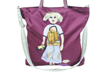 画像をギャラリービューアに読み込む, PRADA プラダ ロボットモチーフナイロンショルダーバッグ 2WAYバッグ BR2897 イタリア製 ナイロン レザー ボルドー 美品 中古 51131